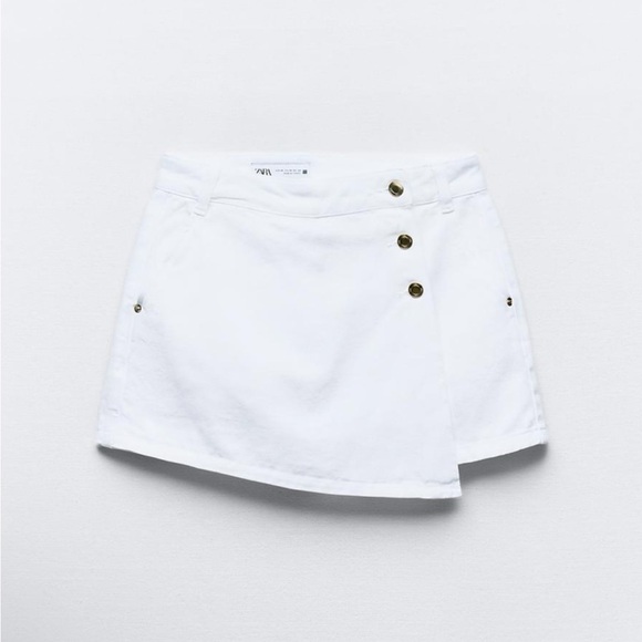 Zara white wrap denim skort - Picture 4 of 8